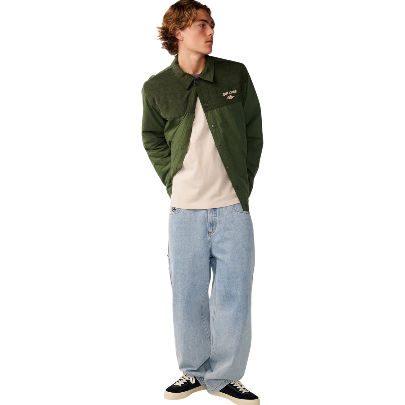 Rip Curl Heren Classic Surf Cord Puffer Jacket 02AMJA - Dark Olive